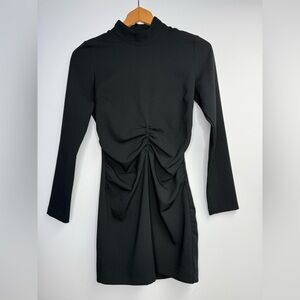 Zara | Dresses | Zara Black Pleated Mini Dress | Poshmark